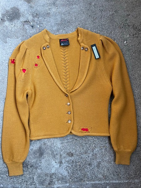 Wool cardigan jumper avant garde unique with holes