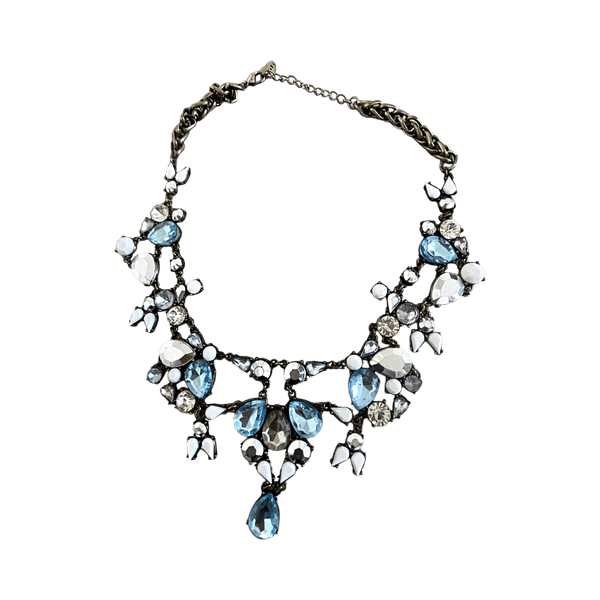 Statement blue pendant necklace from Zara