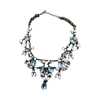 Statement blue pendant necklace from Zara
