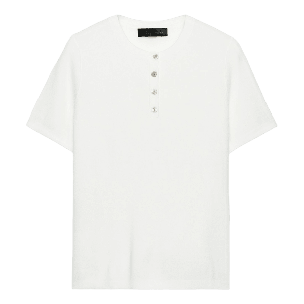 Hvid strik t-shirt