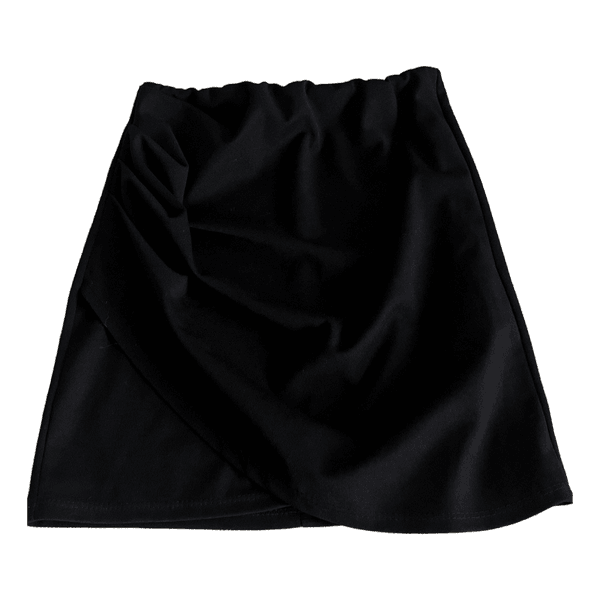 Black mini skirt