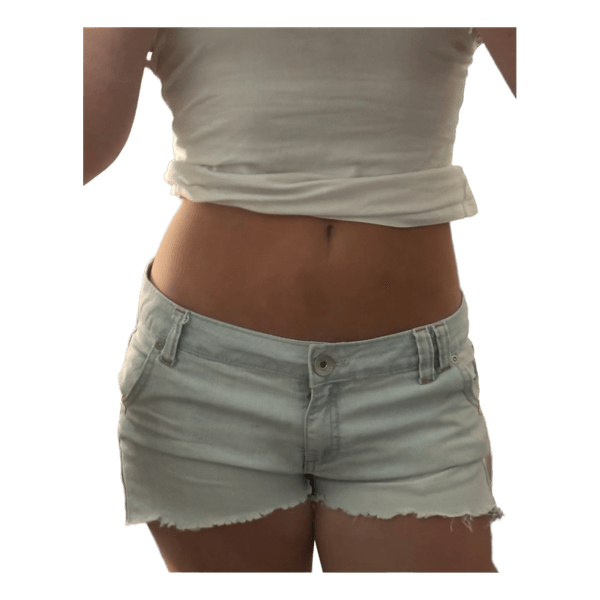 Ljusblå denimshorts