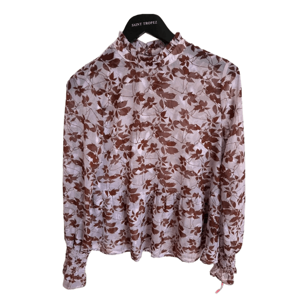 Mønstret ICHI bluse str. 34
