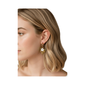 Kultaiset kukka-aiheiset korvakorut