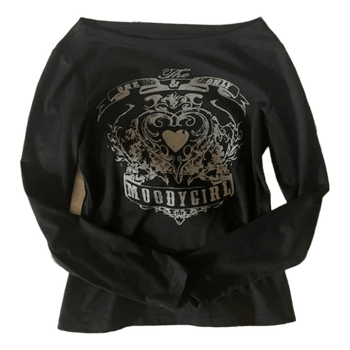 Black long sleeve top