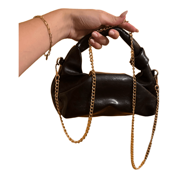Black knotted handbag