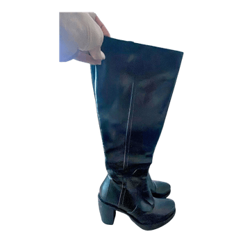 Black patent leather boots Costume Nationale