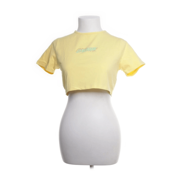 gymshark yellow Crop top