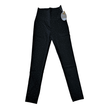 Black rhinestone leggings