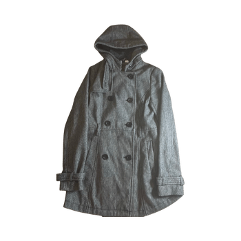 Harmaa kaksirivinen takki