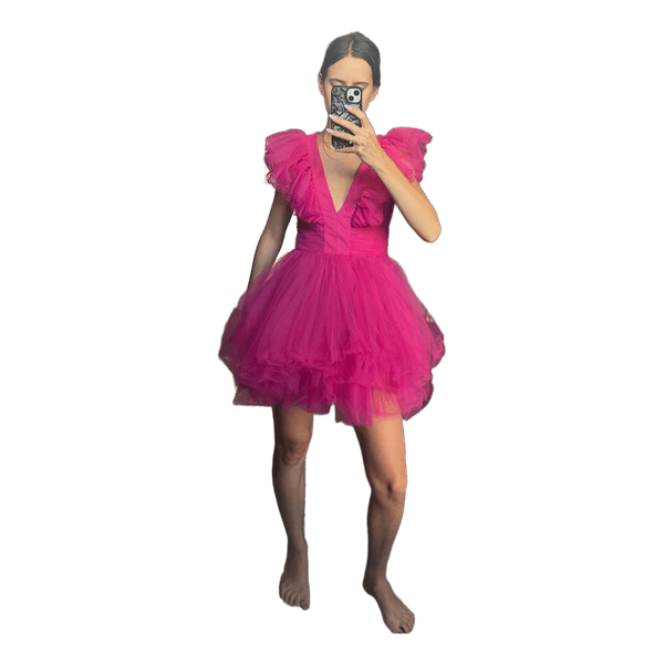 Pinko pink tulle dress