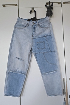 Chicsky patchwork light blue jeans