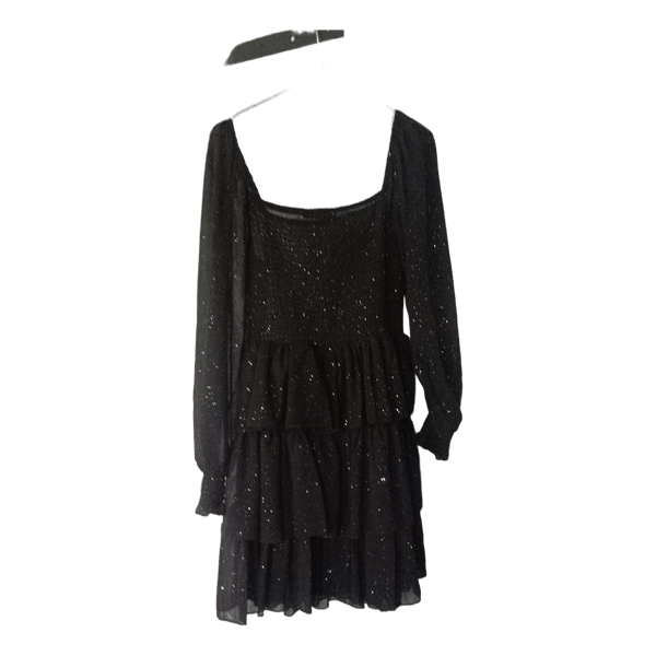 Black glitter mini dress