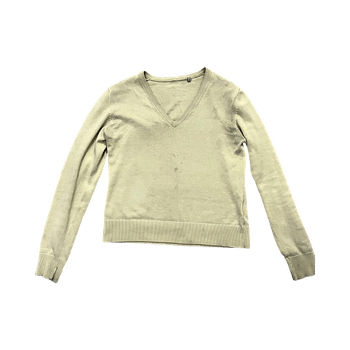 V-neck beige sweater