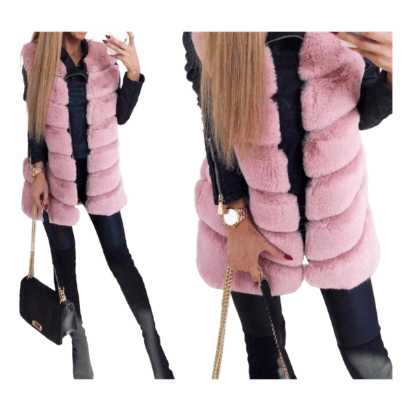 Pink soft vest with pockets