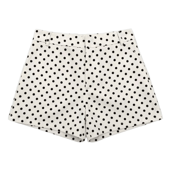 Prikket hvid shorts