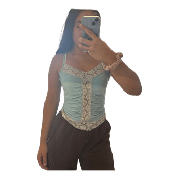 Sinine pitsiga top