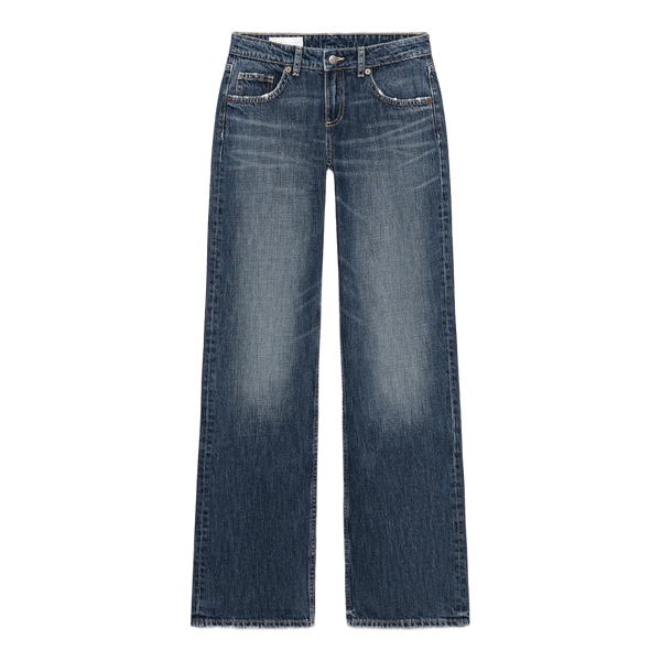 Blå straight jeans