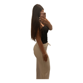 White wide leg trousers