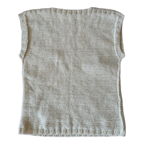 Pale yellow knitted vest