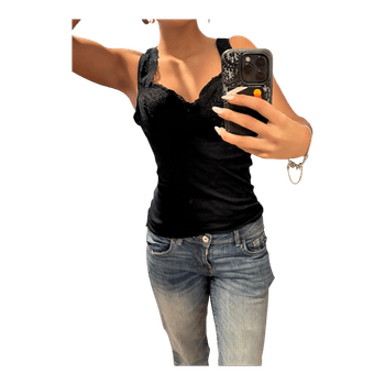Black lace top