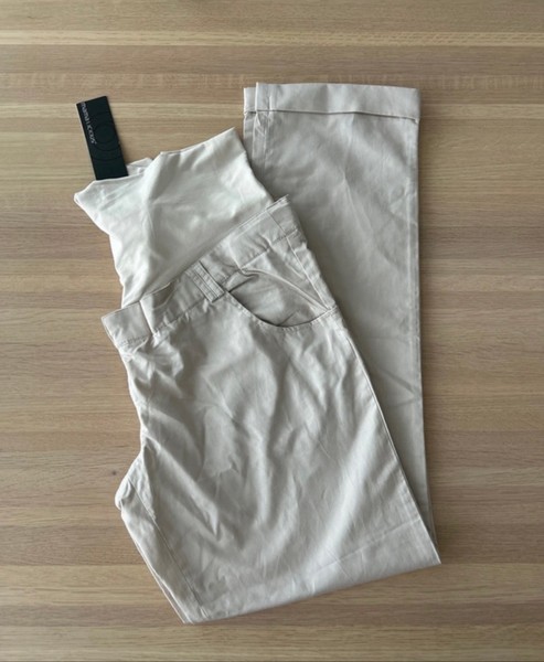 Beige maternity trousers