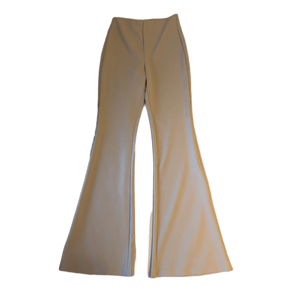 Beige flare trousers
