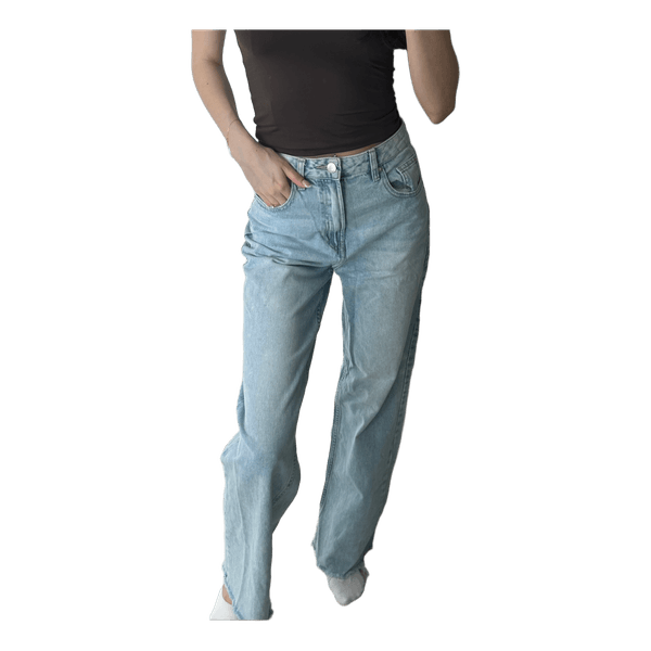 Light blue wide leg jeans