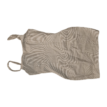 Beige striped summer dress