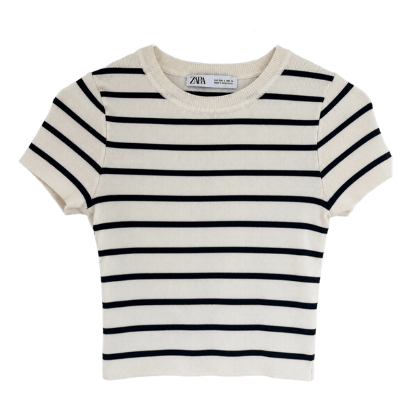 Zara stribet t-shirt