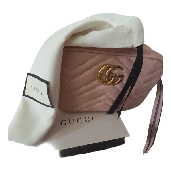 Vaaleanpunainen Gucci-olkalaukku