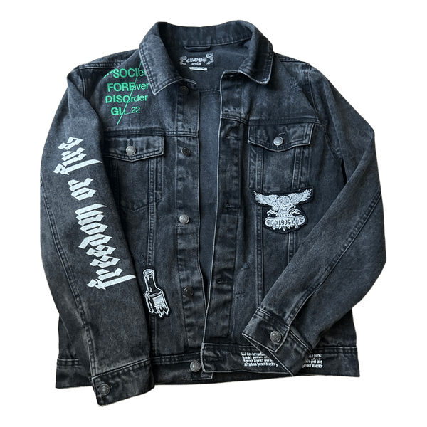 Black denim jacket