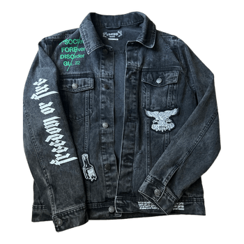 Black denim jacket