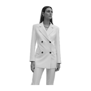 Blazer with contrast double buttons