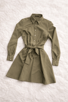 Green shirt dress