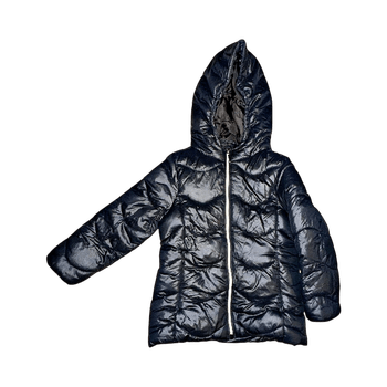 Black puffer jacket with hood