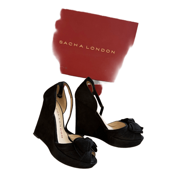 Sacha London black wedges