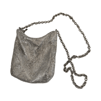 Silver rhinestone shoulder bag
