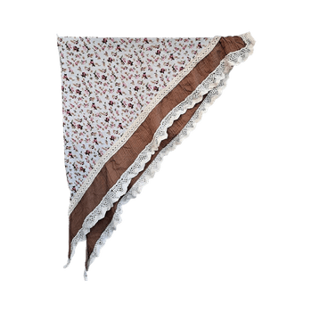 Multicolor floral lace shawl