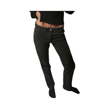 Black straight leg jeans