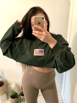 Missguided amerikka crop collari paita