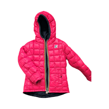 K-way reversible down hooded jacket