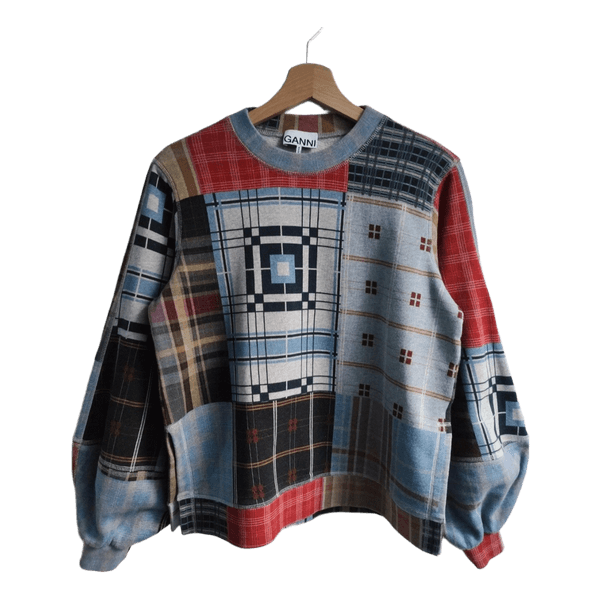 Ganni patchwork sweatshirt multicolour