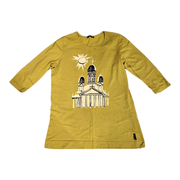 Yellow Marimekko graphic top