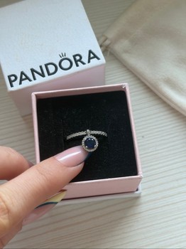 Pandora blue stone ring