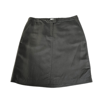 Black Linen Blend Pencil Skirt Sz. 44