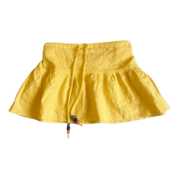 Yellow mini skirt