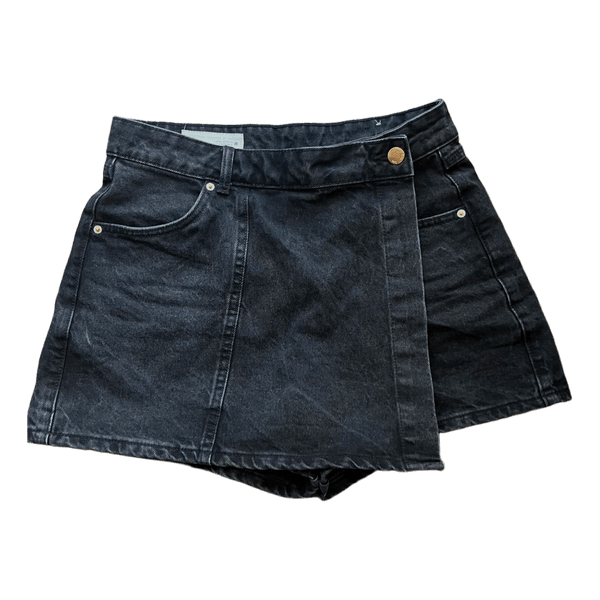 Zara black denim skort