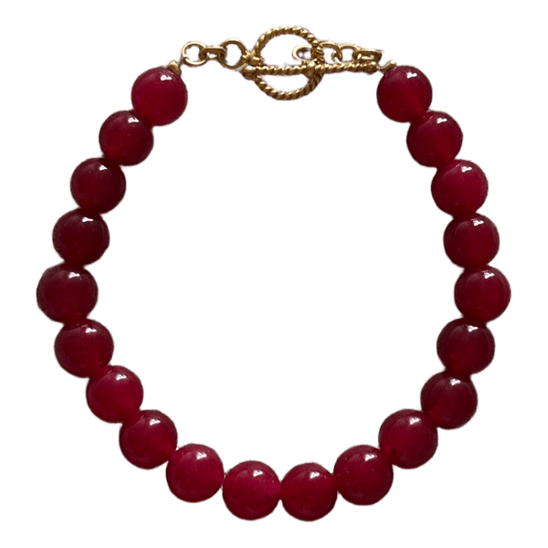 mørkerød jade armbånd