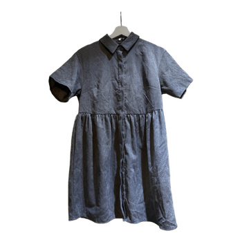 Grey corduroy shirt dress